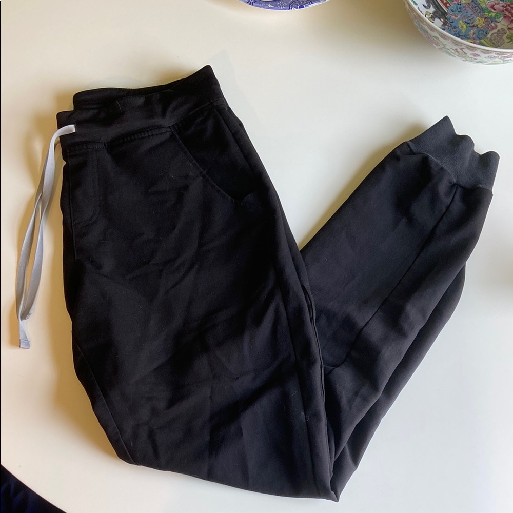 Figs Black Track Pants